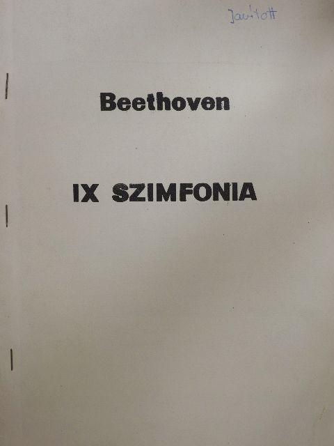 Beethoven - IX. Szimfonia [antikvár]