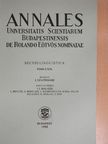 Elizabeth E. Abaffy - Annales Universitatis Scientiarum Budapestinensis de Rolando Eötvös nominatae XIX. [antikvár]