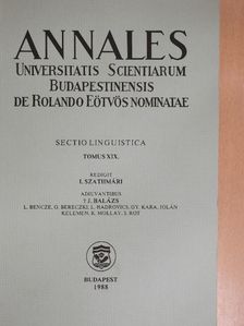 Elizabeth E. Abaffy - Annales Universitatis Scientiarum Budapestinensis de Rolando Eötvös nominatae XIX. [antikvár]