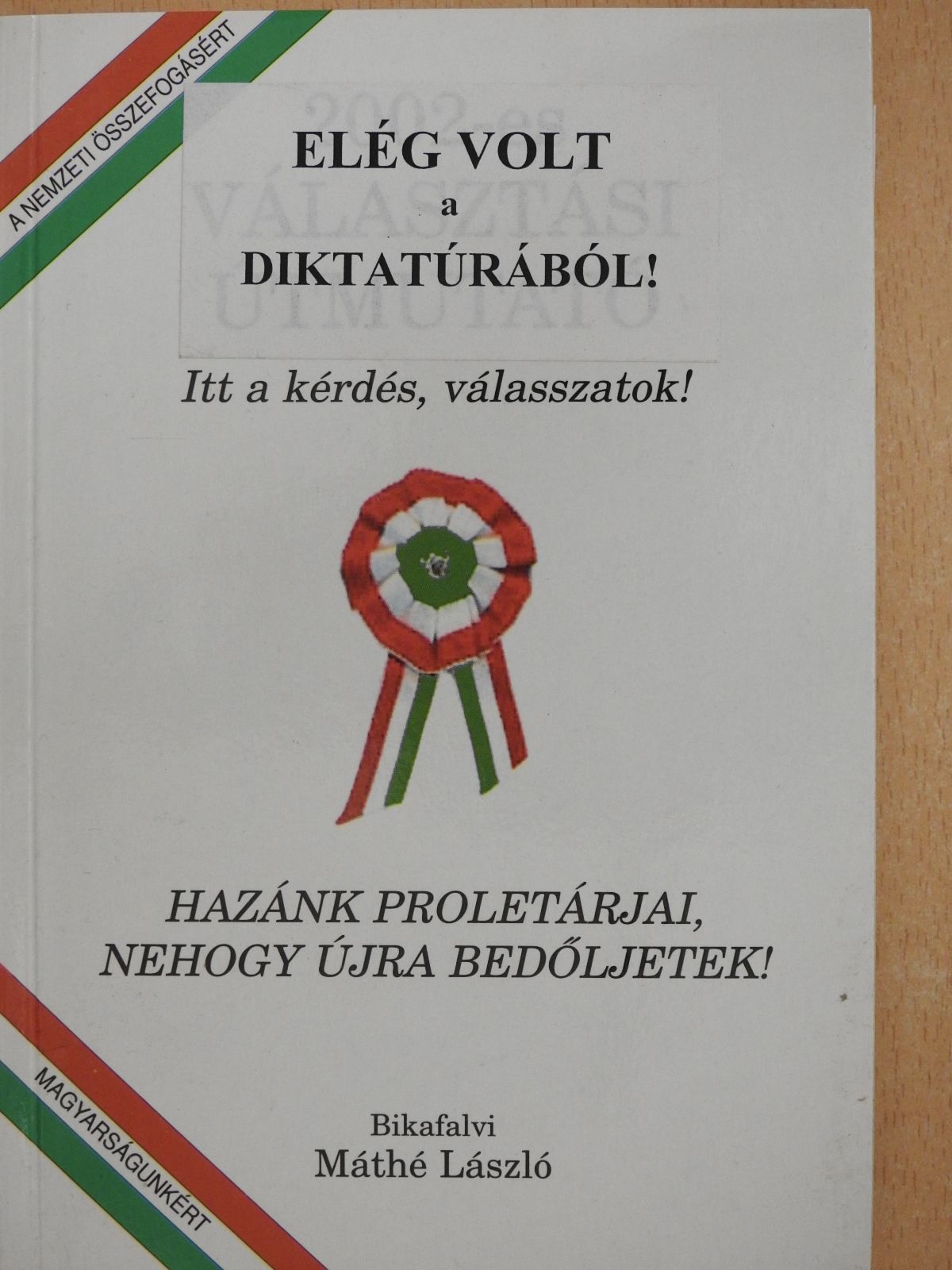 Bikafalvi Máthé László - 2002-es választási útmutató - felülmatricázva (dedikált példány) [antikvár]