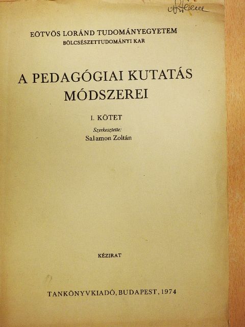 Dr. Bábosik István - A pedagógiai kutatás módszerei I. [antikvár]