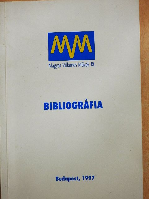 Magyar Villamos Művek Rt. bibliográfia [antikvár]