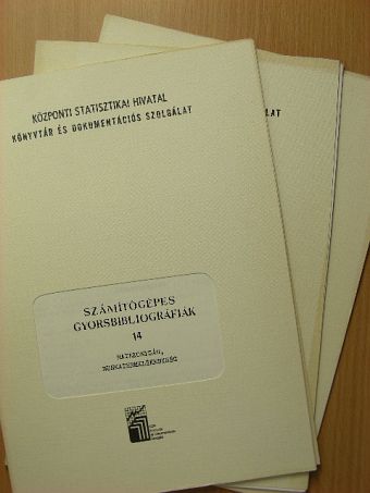 Számítógépes gyorsbibliográfiák 14/2-4. [antikvár]