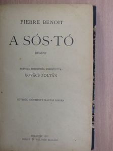 Pierre Benoit - A sós-tó [antikvár]