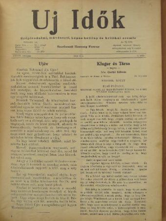 Babay József - Uj Idők 1933. január 1-március 26. [antikvár]