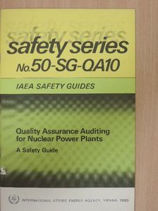 Quality Assurance Auditing For Nuclear Power Plants [antikvár]