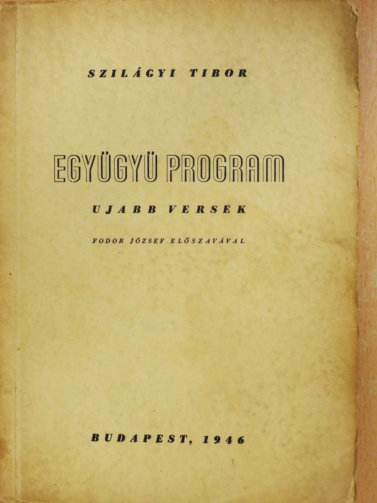 Szilágyi Tibor - Együgyü program (dedikált példány) [antikvár]