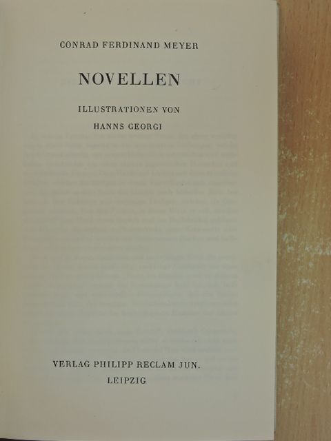 Conrad Ferdinand Meyer - Novellen [antikvár]