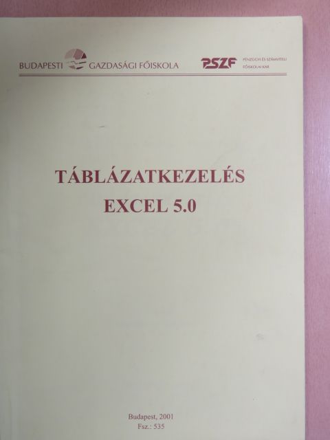 Dr. Jánosa András - Táblázatkezelés - Excel 5.0 [antikvár]