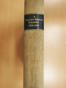 Dr. Csalog József - A Néprajzi Múzeum értesitője 1939-1940/1-4. [antikvár]