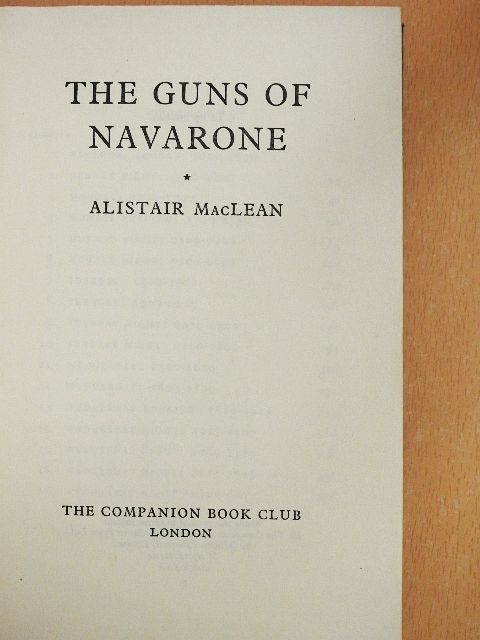 Alistair MacLean - The Guns of Navarone [antikvár]