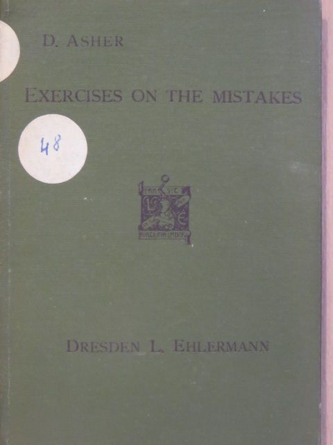 D. Asher - Exercises on the habitual mistakes of germans in english conversation [antikvár]