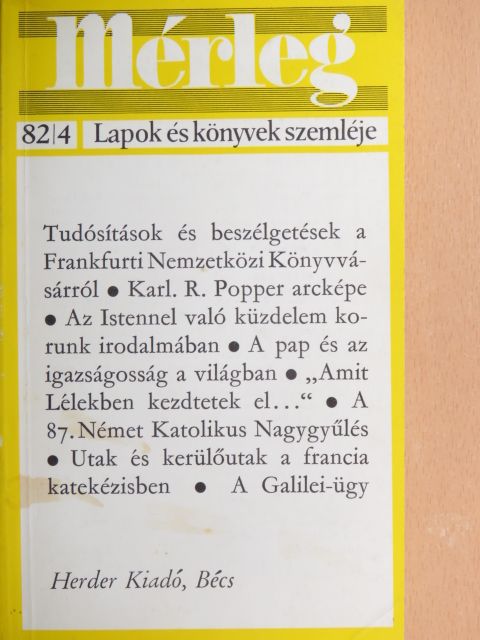 Francois Russo - Mérleg 1982/4. [antikvár]