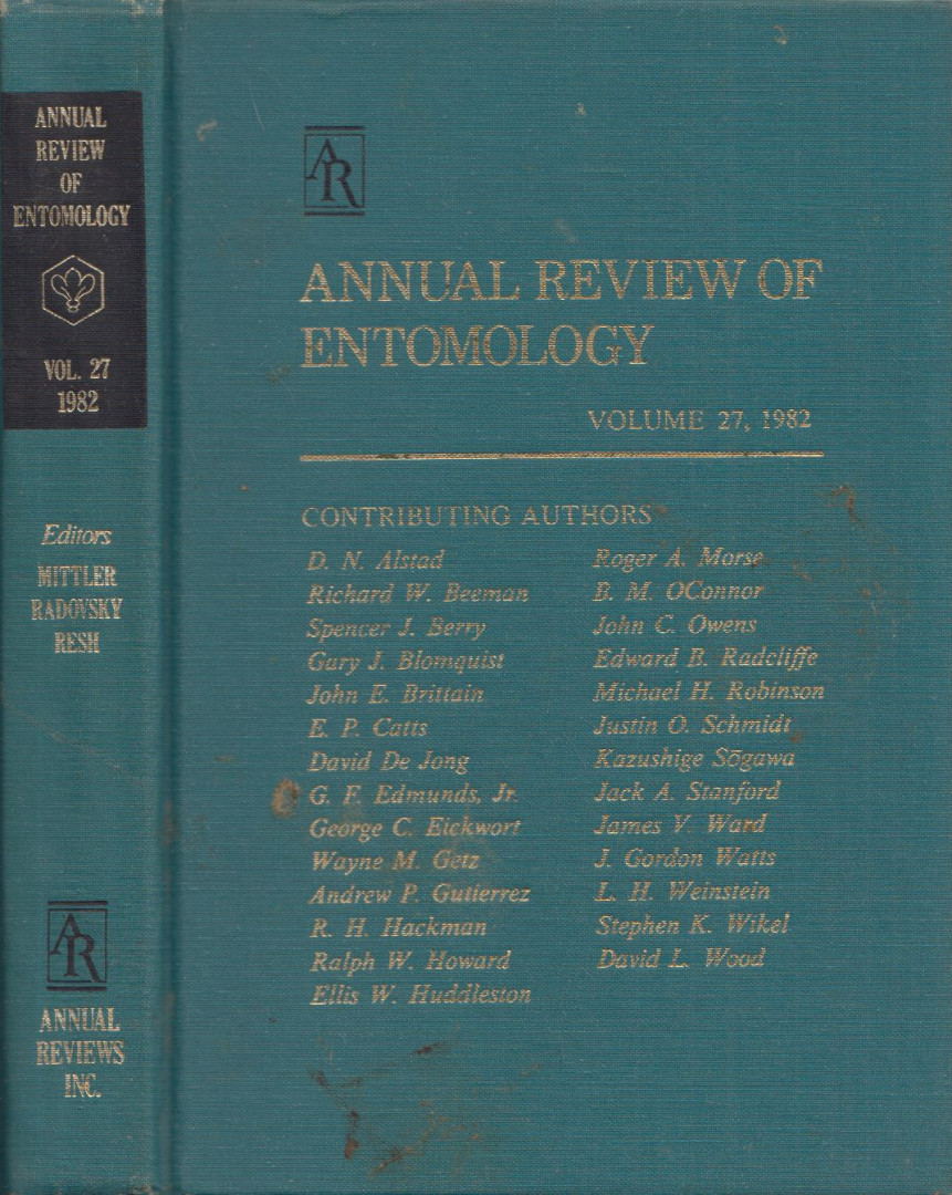 Thomas E. Mittler, Frank J. Radovsky, Vincent H. Resh - Annual Review of Entomology Volume 27, 1982 [antikvár]