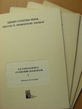 Számítógépes gyorsbibliográfiák 2/1-4. [antikvár]
