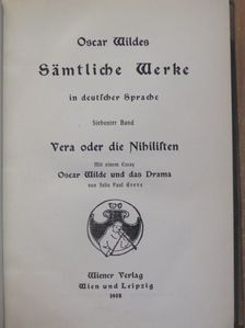 Oscar Wilde - Oscar Wildes Sämtliche Werke in deutscher Sprache 7-8. (gótbetűs) [antikvár]