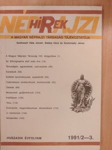 Néprajzi Hírek 1991/2-3. [antikvár]