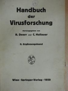A. E. Feller - Handbuch der Virusforschung - II. Ergänzungsband [antikvár]