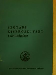 Osztié Györgyné - Szótári kisérőjegyzet a zágrábi angol audio-vizuális tananyag 1-50. leckéihez [antikvár]