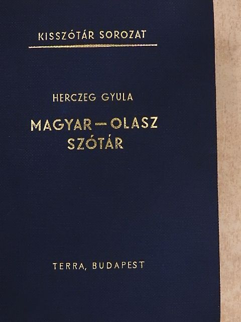 Herczeg Gyula - Magyar-olasz szótár [antikvár]