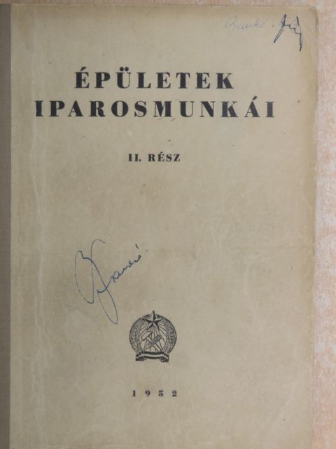 Egyedi László - Épületek iparosmunkái II. [antikvár]
