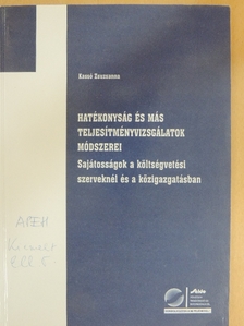 Kassó Zsuzsanna - Hatékonyság és más teljesítményvizsgálatok módszerei [antikvár]