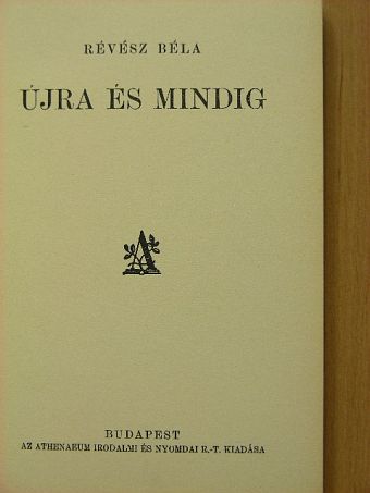 Révész Béla - Újra és mindig [antikvár]