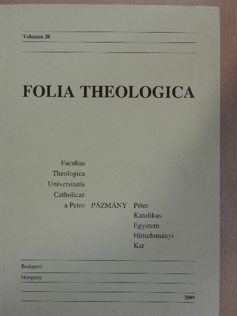 Hugh Barbour - Folia Theologica 20. [antikvár]