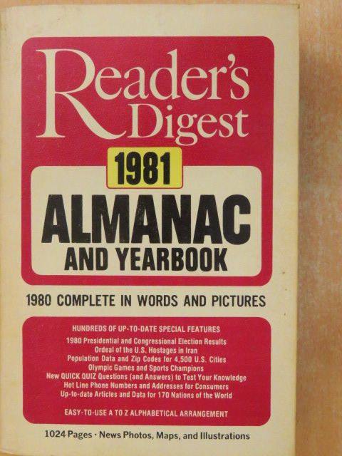Reader's Digest 1981 Almanac and Yearbook [antikvár]