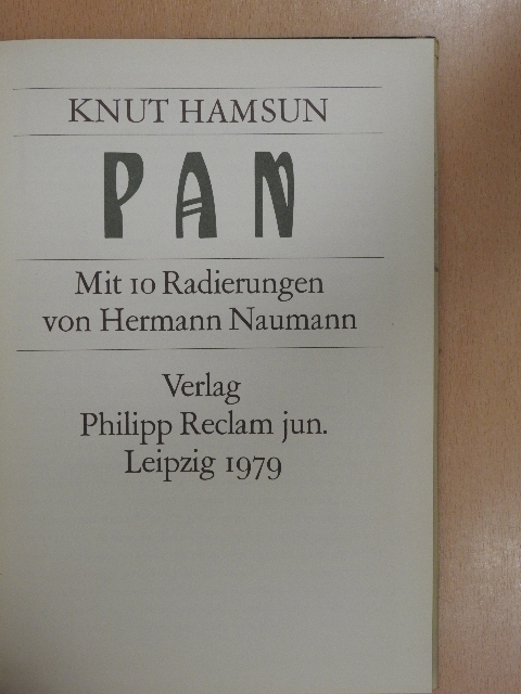 Knut Hamsun - Pan [antikvár]