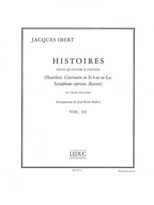 IBERT, JACQUES - HISTOIRES POUR QUATUOR D`ANCHES EN TROIS VOLUMES VOL. III