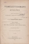 Entz Géza, Paszlavszky József, Wartha Vincze - Természettudományi Közlöny 1894 január-december - 26. kötet [antikvár]