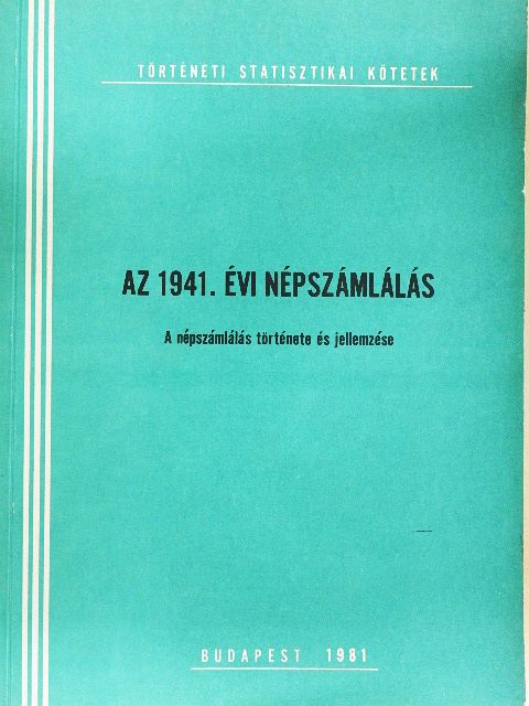 Dr. Thirring Lajos - Az 1941. évi népszámlálás [antikvár]