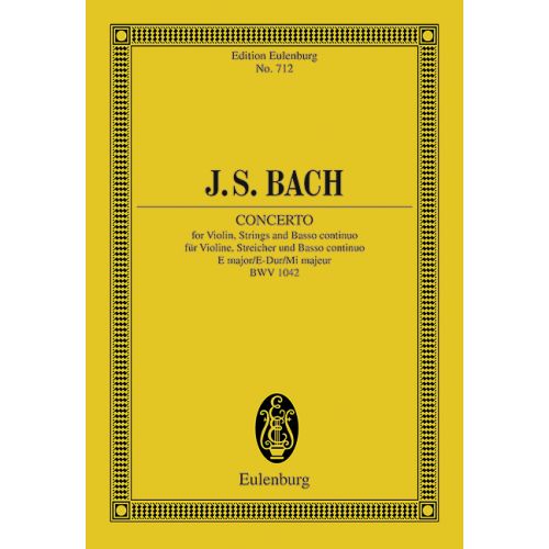 J. S. Bach - CONCERTO FOR VIOLIN E MAJOR BVW 1042, TASCHENPARTITUR (A. SCHERING), ANTIKVÁR