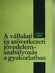 Kállai Lajos - A vállalati és szövetkezeti jövedelemszabályozás a gyakorlatban [antikvár]