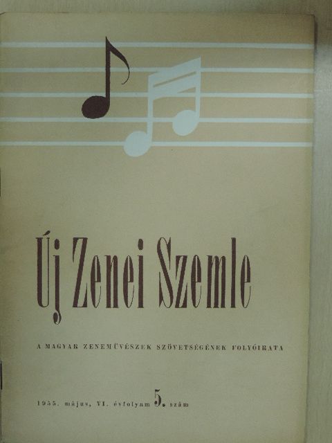 Bárdos Lajos - Új Zenei Szemle 1955. május [antikvár]