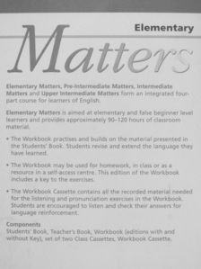 Gillie Cunningham - Matters - Elementary - Workbook [antikvár]