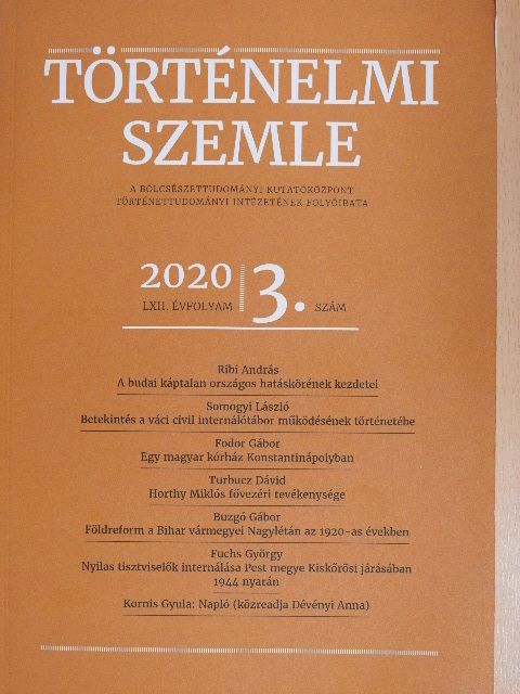 Buzgó Gábor - Történelmi Szemle 2020/3. [antikvár]