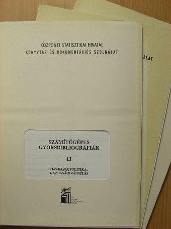 Számítógépes gyorsbibliográfiák 11/2-4. [antikvár]
