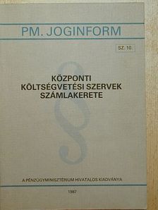 Központi költségvetési szervek számlakerete [antikvár]