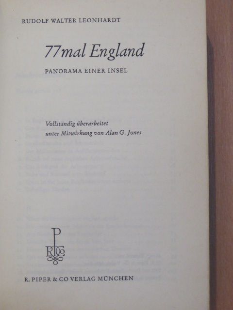 Rudolf Walter Leonhardt - 77mal England [antikvár]