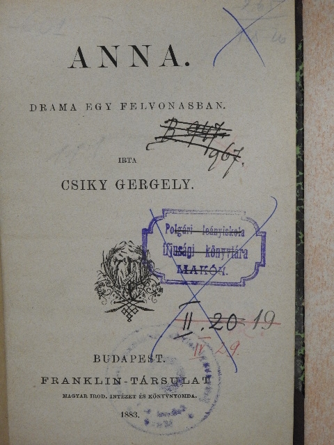 Csiky Gergely - Anna [antikvár]