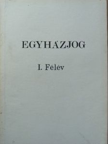 Dr. Cserpes Jenő - Egyházjog I. félév [antikvár]