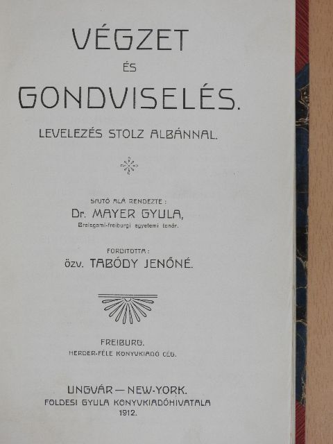 Meineke Júlia - Végzet és gondviselés [antikvár]