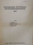 Kisiparosok építőipari egységárgyűjteménye I. 1972 [antikvár]