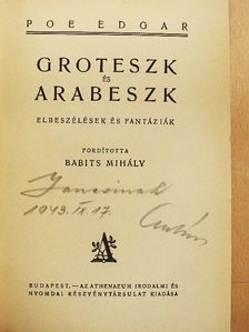 Edgar Poe - Groteszk és arabeszk [antikvár]