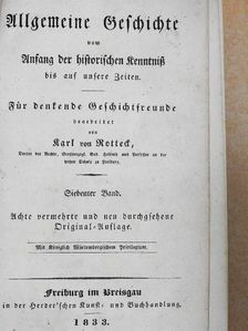 Karl von Rotteck - Allgemeine Geschichte VII-VIII. (gótbetűs) [antikvár]