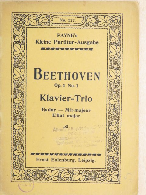 Beethoven - Trio No. 1 [antikvár]