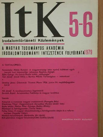 Bernáth Árpád - Irodalomtörténeti Közlemények 1979/5-6. [antikvár]