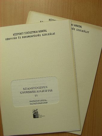 Számítógépes gyorsbibliográfiák 11/2-3. [antikvár]